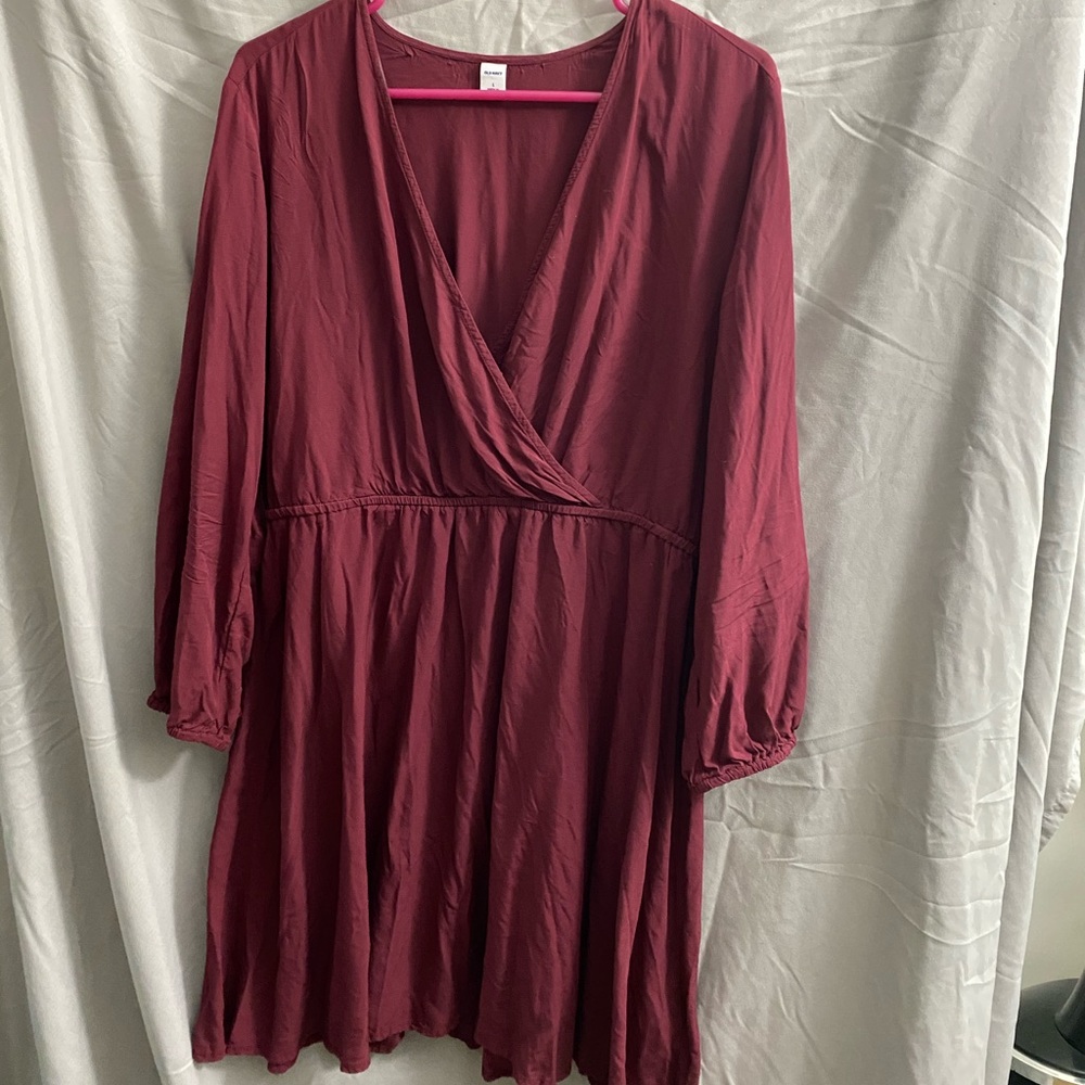 Maroon babydoll dress or long maternity shirt